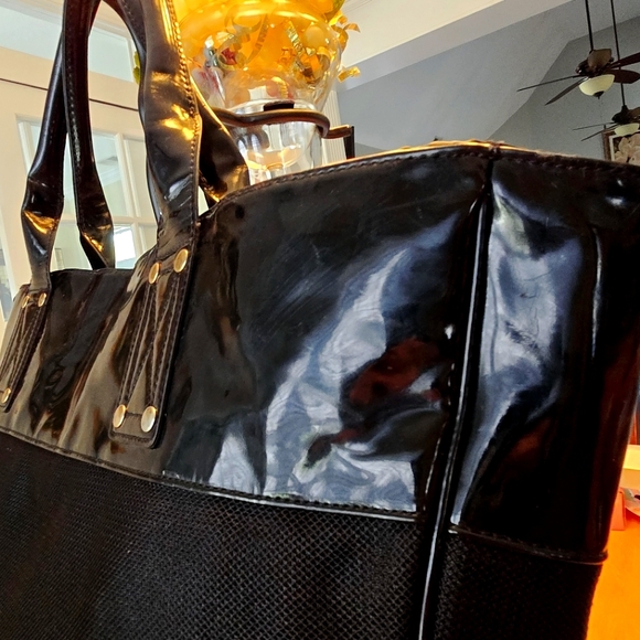 Versace Parfum Patent Leather and Mesh tote - Picture 9 of 14